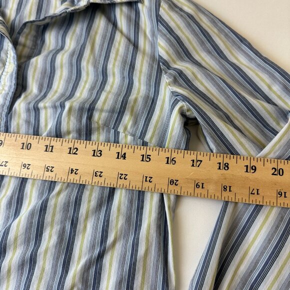 Attention Shirt Womens Medium Striped Button Up Long Sleeve Casual - Picture 7 of 8